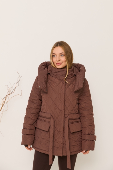 Куртка Нова 70 Плащівка Ammy стьобана ЗИМА 16372 Цвет: Шоколад