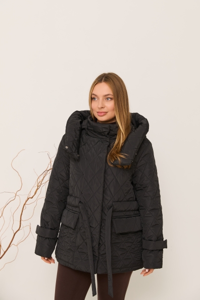 Куртка Нова 70 Плащівка Ammy стьобана ЗИМА 16372 Цвет: Чорний