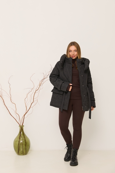 Куртка Нова 70 Плащівка Ammy стьобана ЗИМА 16372 Цвет: Чорний