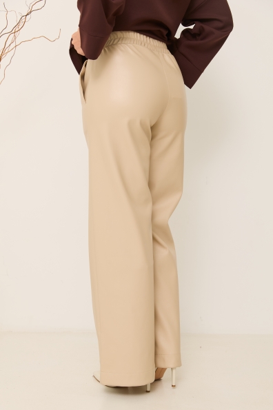 Штани Фул Екошкіра на замші 16159 Цвет: Бежевий 1