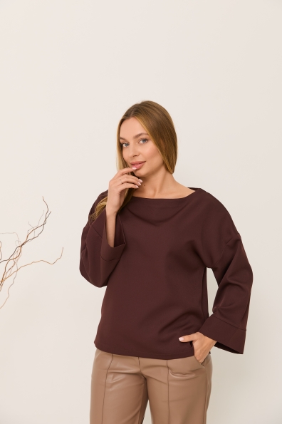 Купити Блуза "Тедді" 7/8 Костюмка креп стрейч 16053 оптом і в роздріб