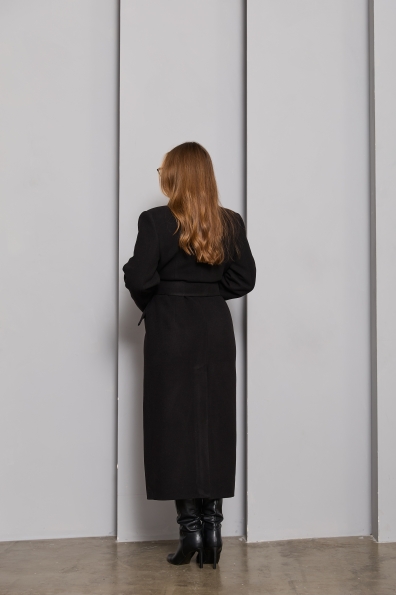 Пальто Вега 125 Кашемір Турецький ЗИМА 16363 Цвет: Чорний