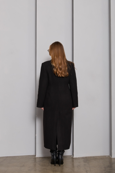 Пальто Вега 125 Кашемір Турецький ЗИМА 16363 Цвет: Чорний