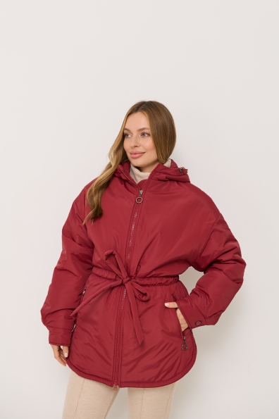 Куртка Нано утеплений Плащівка Ammy 16260 Цвет: Марсала 2