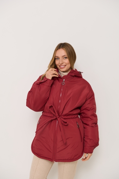 Куртка Нано утеплений Плащівка Ammy 16260 Цвет: Марсала 2