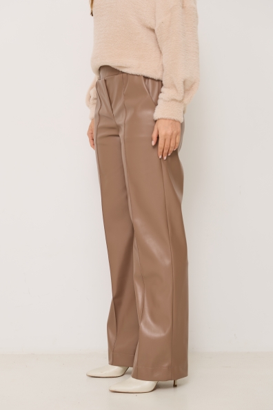 Штани Метро Екошкіра на замші 16157 Цвет: Мокко