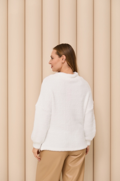 Кофта Фльор Трикотаж Альпака Преміум 16343 Цвет: Молоко