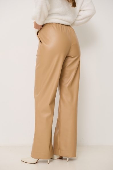 Штани Метро Екошкіра на замші 16157 Цвет: Бежевий