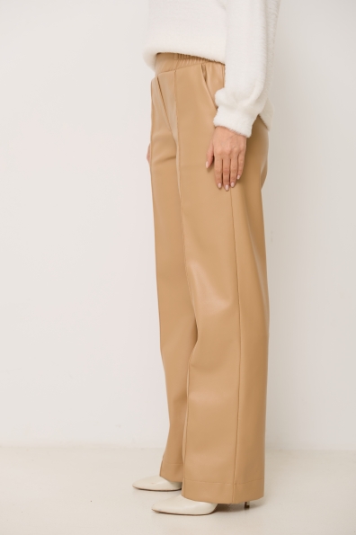 Штани Метро Екошкіра на замші 16157 Цвет: Бежевий