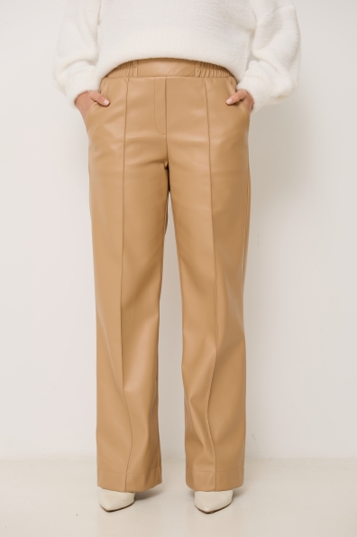 Штани Метро Екошкіра на замші 16157 Цвет: Бежевий