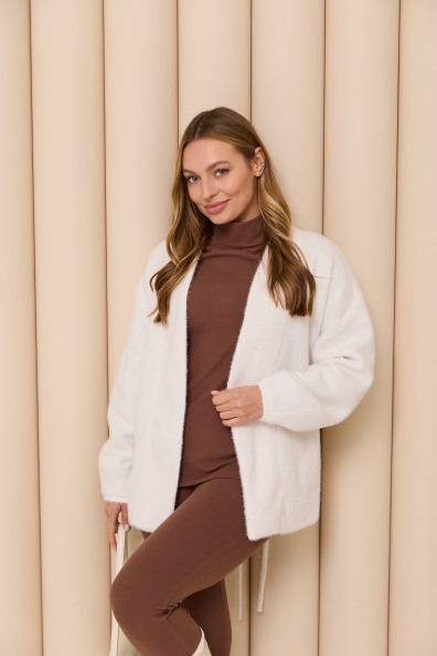 Жакет Мей Трикотаж Альпака 16418 Цвет: Молоко