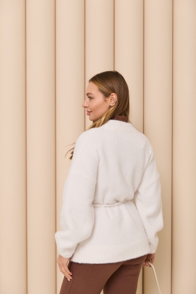 Жакет Мей Трикотаж Альпака 16418 Цвет: Молоко