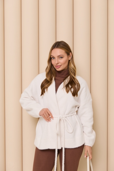 Жакет Мей Трикотаж Альпака 16418 Цвет: Молоко