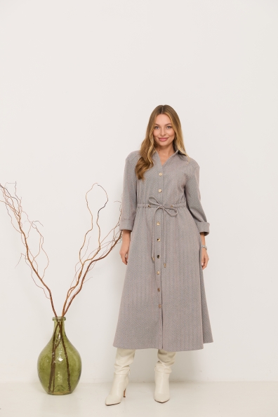 Сукня Дана Міді 3/4 Елка 16455 Цвет: Шоколад/Дрібна 2