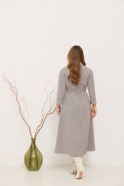 Сукня Дана Міді 3/4 Елка 16455 Цвет: Шоколад/Дрібна 2