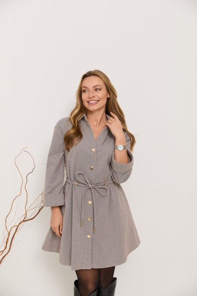 Сукня Дана Міні 3/4 Елка 16459 Цвет: шоколад/дрібна 2