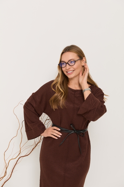 Купить Сукня "Луна" Міді Трикотаж Ангора дизайн 16405 оптом и в розницу