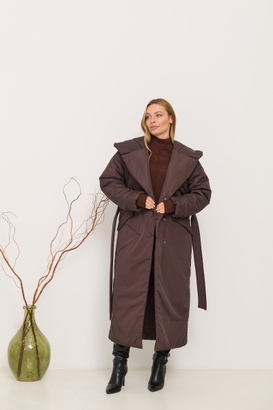 Куртка Комбо 120 Плащівка Ammy зима 16348 Цвет: Шоколад