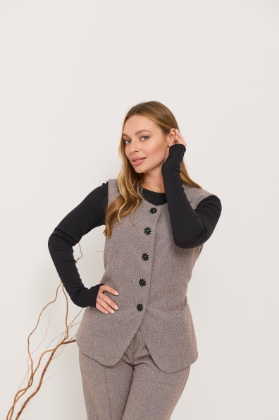 Костюм Сапфір Елка 16395 Цвет: Шоколад/Дрібна