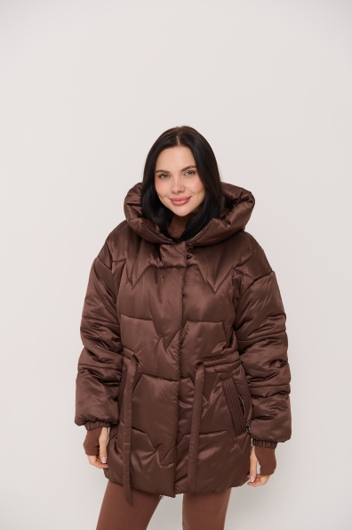 Куртка Харт 85 Плащевка Grazia 16422 Цвет: Шоколад