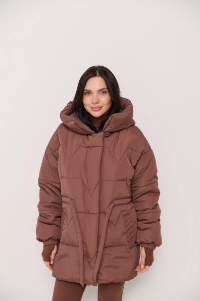 Куртка Харт 85 плащівка Ammy 16244 Цвет: Шоколад 2