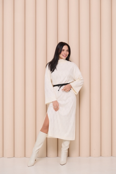 Сукня Сола Міді Трикотаж Ангора дизайн 16407 Цвет: Зигзаг/Молоко