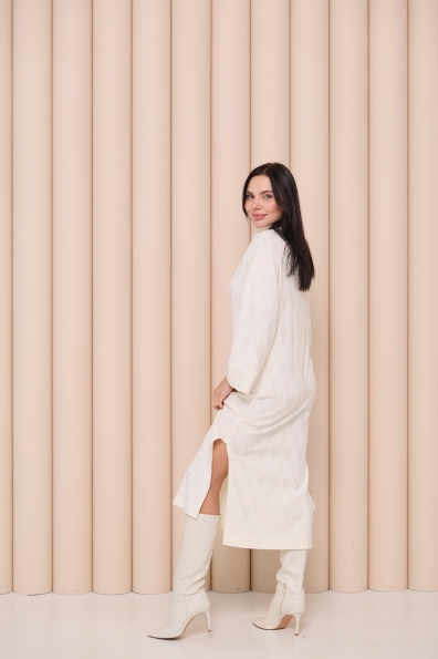 Сукня Сола Міді Трикотаж Ангора дизайн 16407 Цвет: Зигзаг/Молоко