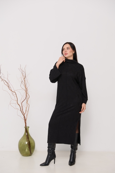 Сукня Сола Міді Трикотаж Ангора дизайн 16407 Цвет: Зигзаг/Чорний