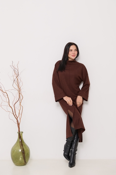 Купити Сукня "Сола" Міді Трикотаж Ангора дизайн 16407 оптом і в роздріб