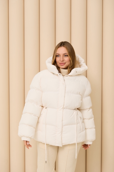 Куртка Монреаль 65_500 Плащевка Ammy с эко пухом 16164 Цвет: Молоко