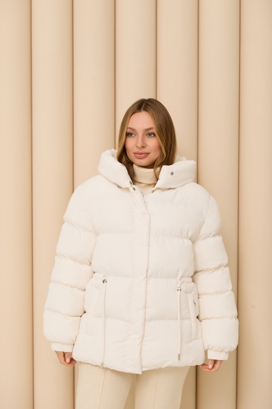 Куртка Монреаль 65_500 Плащевка Ammy с эко пухом 16164 Цвет: Молоко