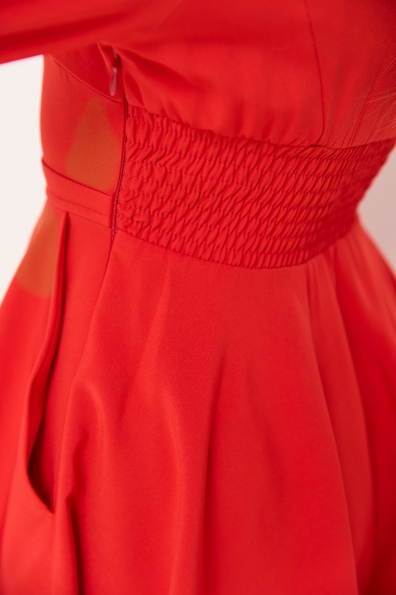 Сукня Мері Міні  3/4 Костюмка креп стрейч 16499 Цвет: Червоний 31