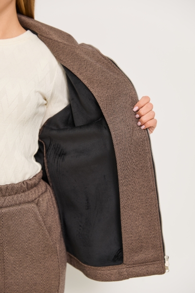 Костюм Норман Трикотаж на флісі принт 16463 Цвет: Елка/Шоколад