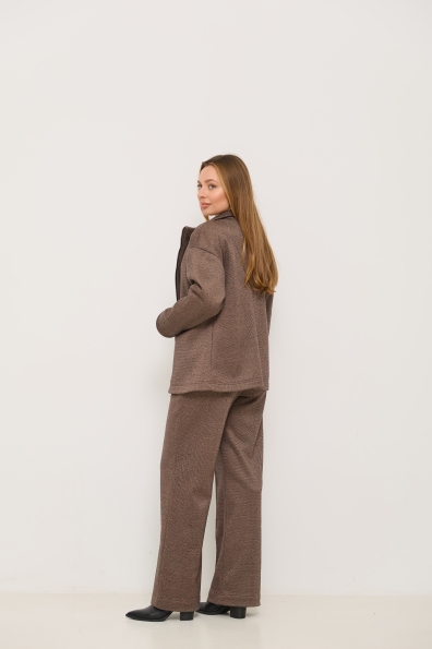 Костюм Норман Трикотаж на флісі принт 16463 Цвет: Елка/Шоколад