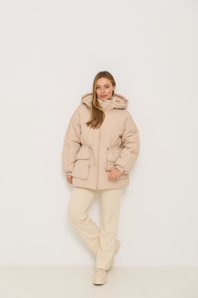 Куртка Бренд Лайт 72 Плащівка Ammy утеплена 16506 Цвет: світло бежевий