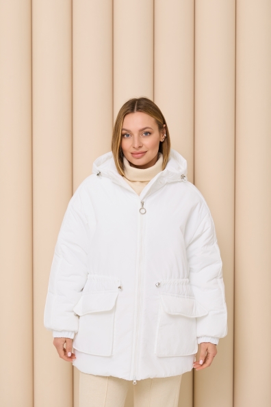 Куртка Бренд Лайт 72 Плащівка Ammy утеплена 16506 Цвет: молоко