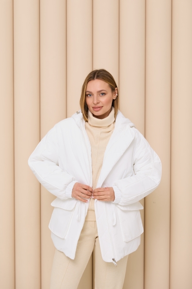 Куртка Бренд Лайт 72 Плащівка Ammy утеплена 16506 Цвет: молоко