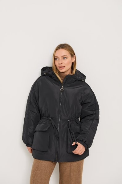 Куртка Бренд Лайт 72 Плащівка Ammy утеплена 16506 Цвет: Чорний