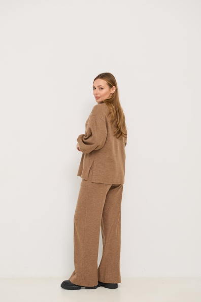 Костюм Кава Трикотаж Ангора преміум 16090 Цвет: Карамель  темний