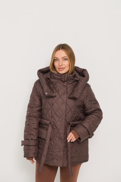Куртка Нова 70 Плащівка GloriaAmmy стьобана ЗИМА 16501 Цвет: шоколад