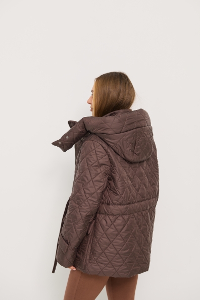 Куртка Нова 70 Плащівка GloriaAmmy стьобана ЗИМА 16501 Цвет: шоколад