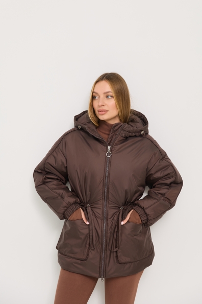 Куртка Бренд Лайт 72 Плащівка Gloria утеплена16508 Цвет: Шоколад