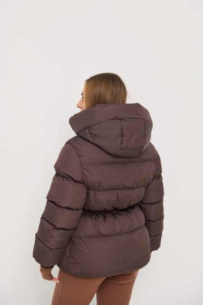 Куртка Монреаль 65_500 Плащевка Ammy с эко пухом 16164 Цвет: Шоколад