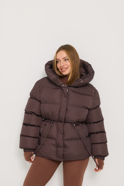Куртка Монреаль 65_500 Плащевка Ammy с эко пухом 16164 Цвет: Шоколад