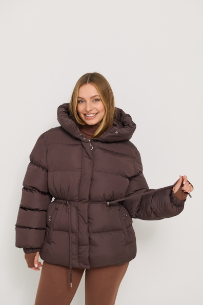 Куртка Монреаль 65_500 Плащевка Ammy с эко пухом 16164 Цвет: Шоколад