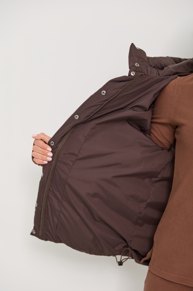 Куртка Монреаль 65_500 Плащевка Ammy с эко пухом 16164 Цвет: Шоколад