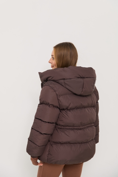 Куртка Монреаль 65_500 Плащевка Ammy с эко пухом 16164 Цвет: Шоколад