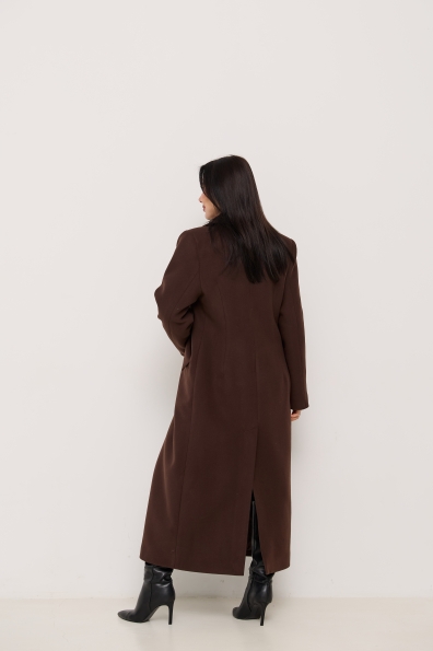 Пальто Вега 125 Кашемір Турецький ЗИМА 16363 Цвет: Шоколад 147828