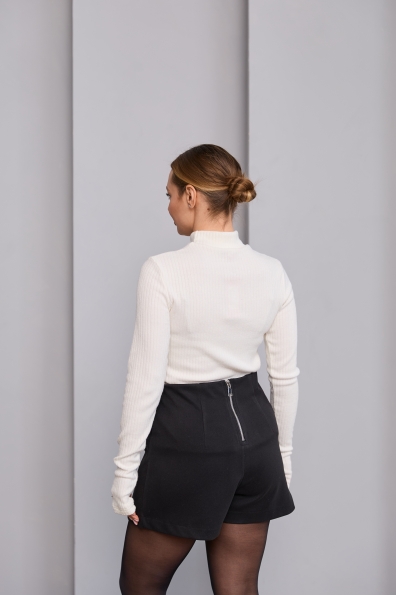 Спідниця - шорти Лана Трикотаж Алекс вовна 16572 Цвет: Чорний