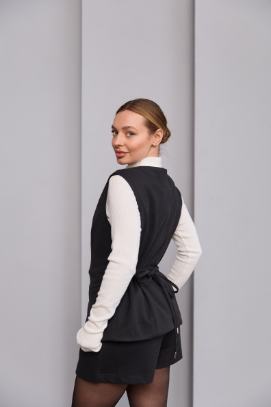 Жилет Сапфір Трикотаж Алекс вовна 16570 Цвет: Чорний